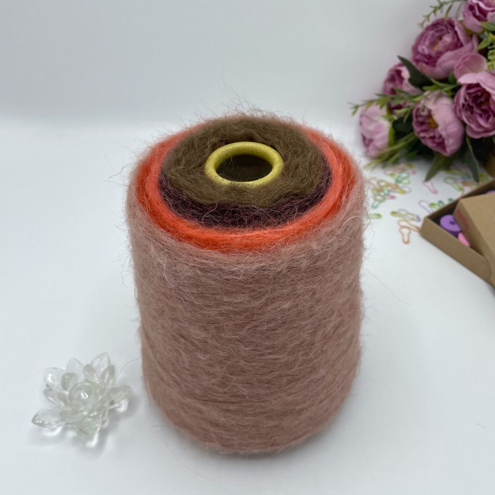 Набор № 14 мохера на конусе, разные цвета