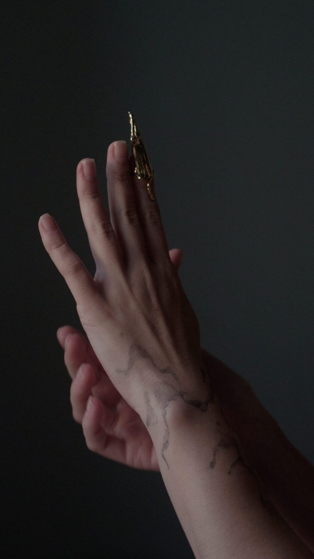 Кольцо Ноготок, позолота