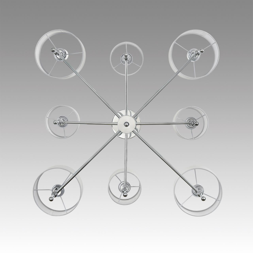 6589/8C CLASSI LN26 063 хром/белый, металл/текстиль Люстра потолочная E14 8*40W 220V LATTI