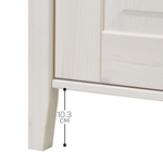 Dipriz Комод Боцен из сосны, 4 ящика 1 дверь, на ножках, 103х43х79 см, белый воск