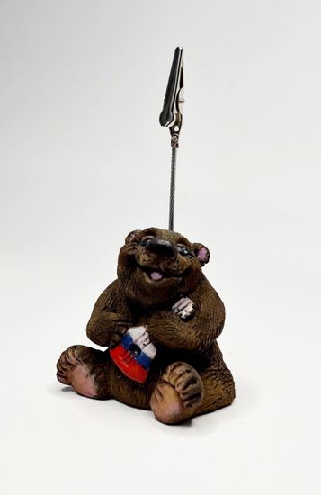 Фигурка "Русский медведь с балалайкой", темно-коричневый