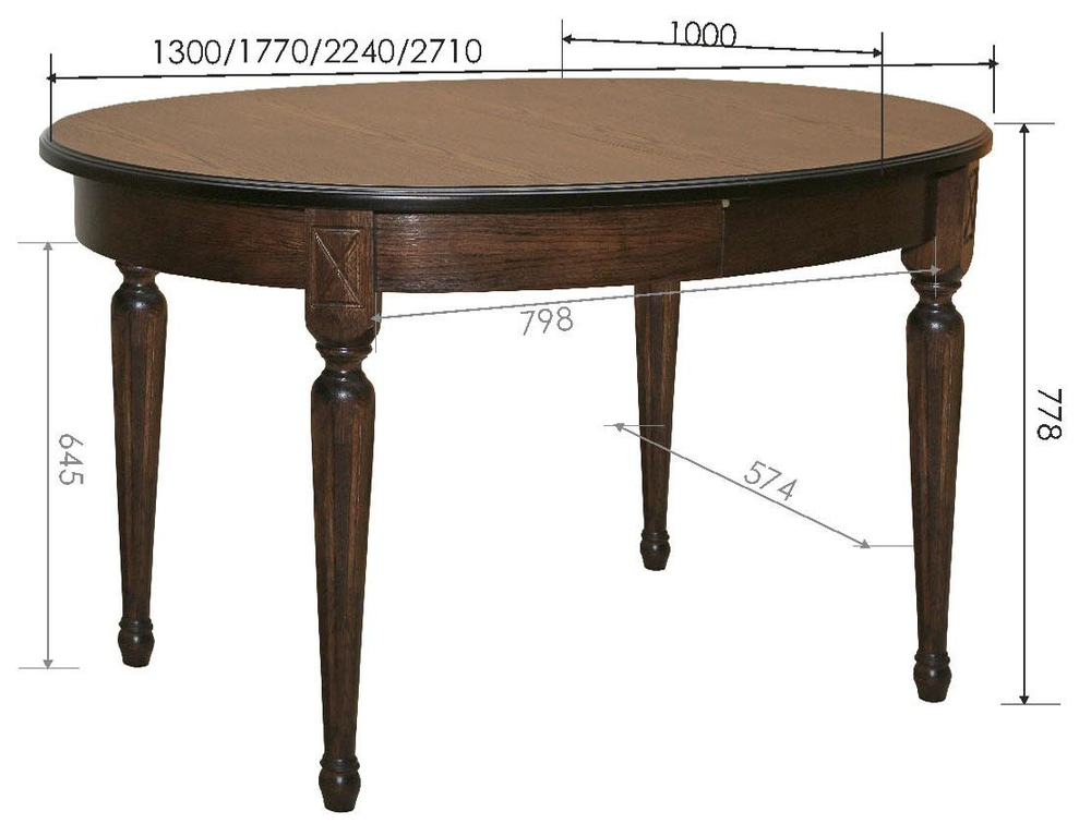 Стол обеденный «Верди» П4.487.4.07 (П323.01)