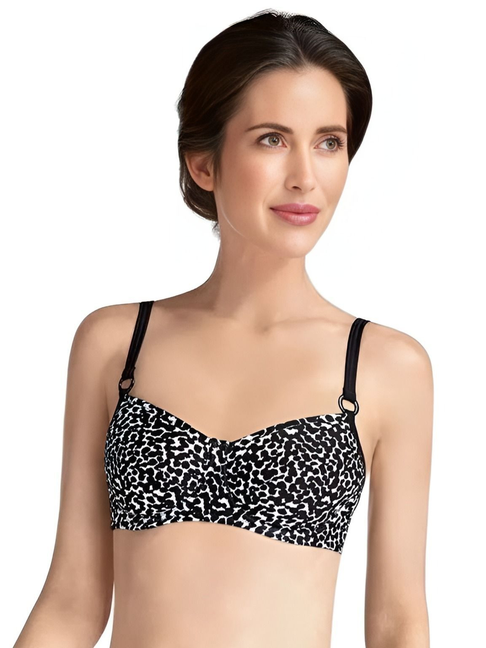 Купальник раздельный (лиф+трусы) после мастэктомии, черный 44-46 RU