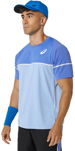 Мужская теннисная футболка Asics Game Short Sleeve Top - sapphire