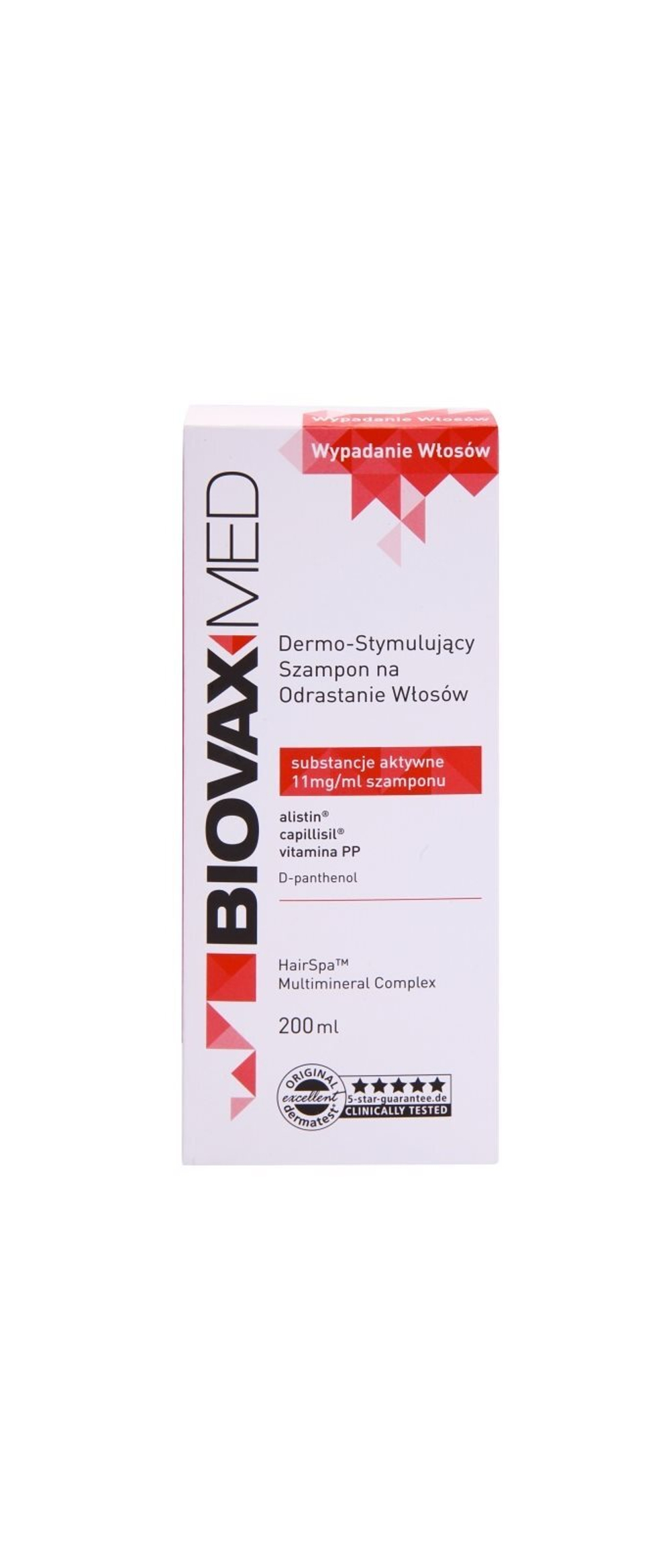 L’biotica Biovax Med - шампунь, стимулирующий рост волос и укрепляющий волосяные луковицы /   200  ml  / GTIN 5907467544823