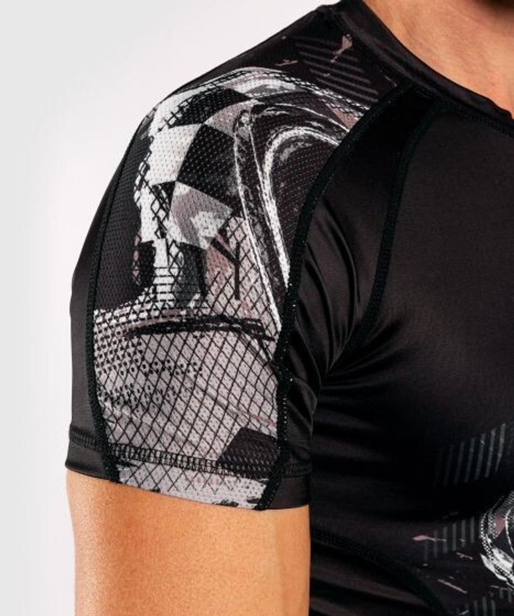Рашгард Venum Skull Rashguard Short Sleeves Black/Grey