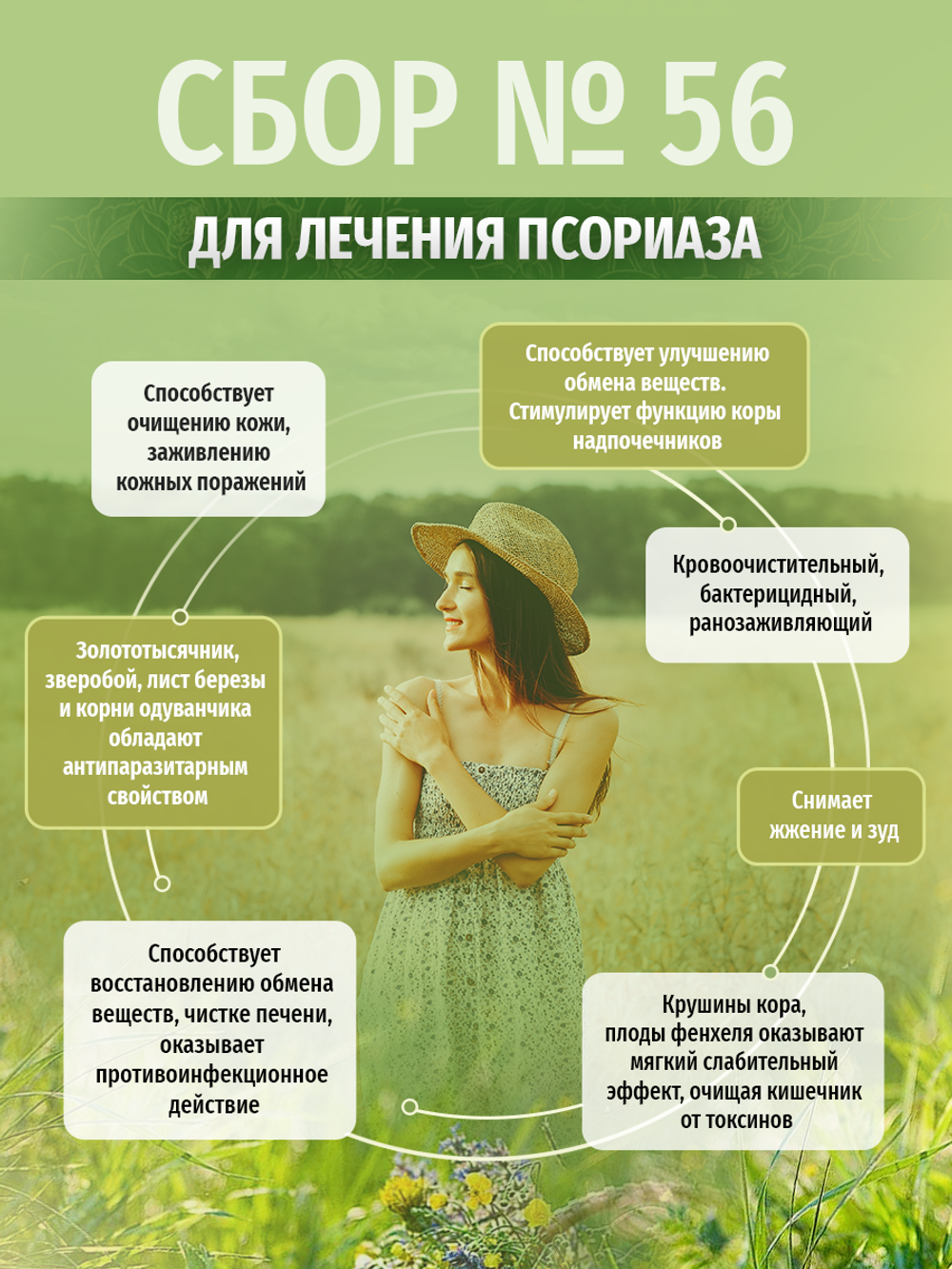 Сбор № 56 Для лечения псориаза
