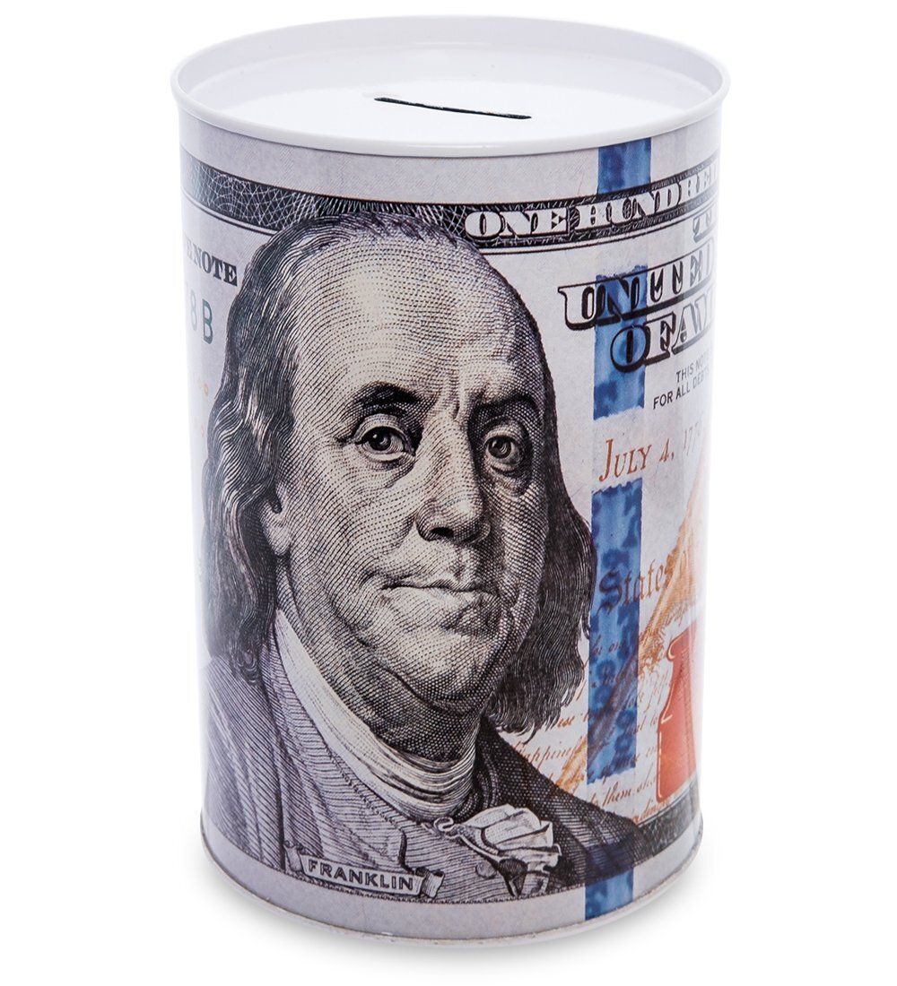 BX- 45/2 Металлическая копилка бол. «100 Долларов»