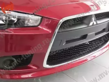 Воздуховоды радиатора в передний бампер для Mitsubishi Lancer 10 (цельные)