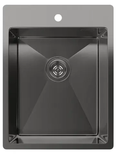 Rivelato Rinox 3850 PVD black Мойка нерж.сталь 1 чаша 380*500*200 мм, монтаж: врезной, материал: нержавеющая сталь, цвет: черный