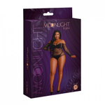 Боди со стразами от Moonlight модель № 09 черное (plus size)