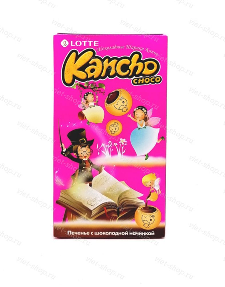 Печенье с шоколадной начинкой Kancho Lotte, Корея, 42 гр.