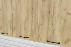 Кухонный гарнитур Янтарь 3000 мм (Дуб золотой/Белый, Аламбра темная)