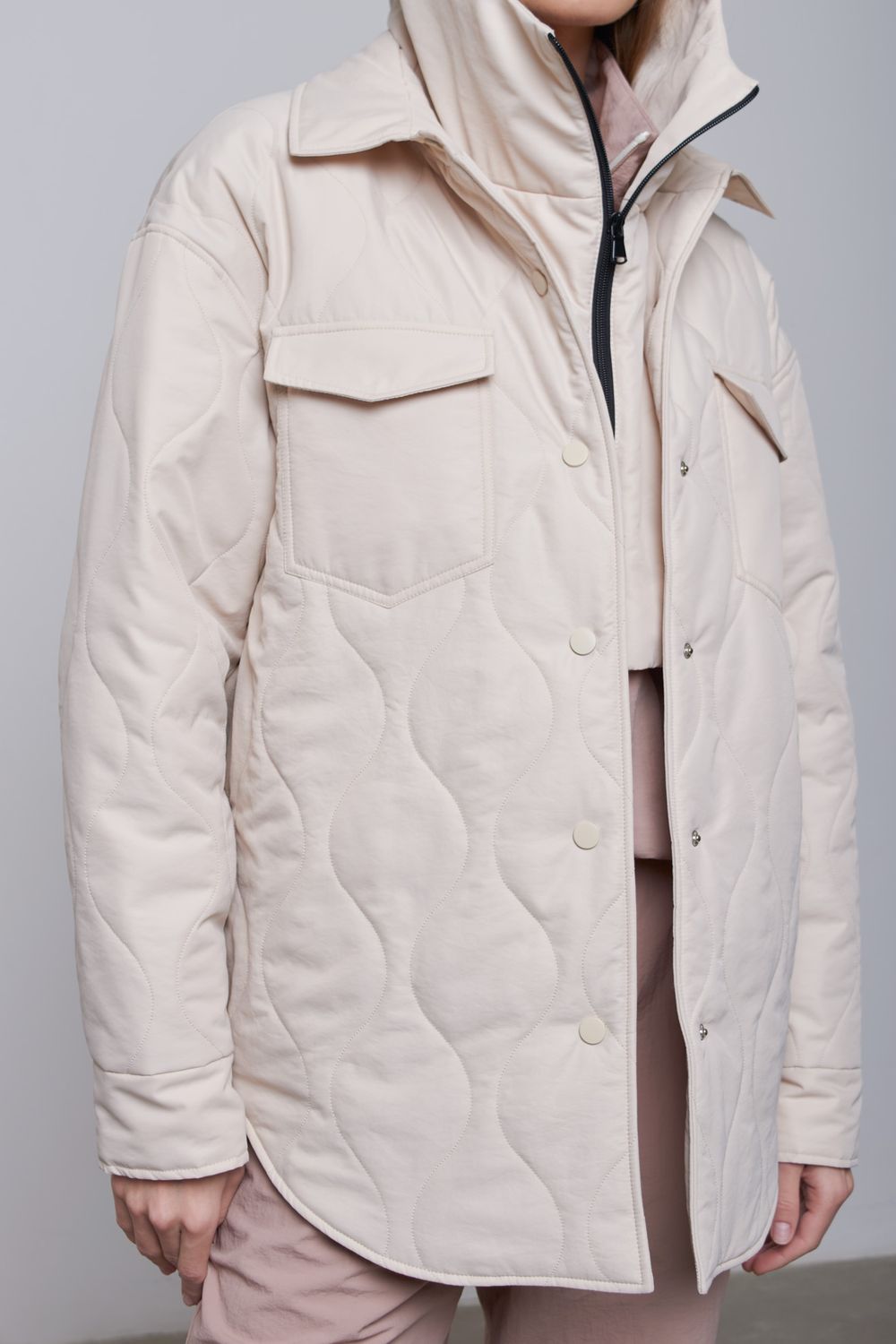 Куртка-рубашка Alexandra Talalay стёганая AW015 ванильная