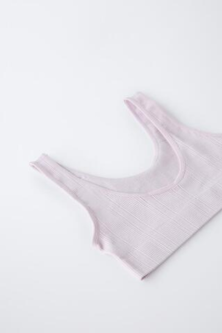 ZARA НАБОР ИЗ ДВУХ ТОПОВ SEAMLESS, РАЗНОЦВЕТНЫЙ