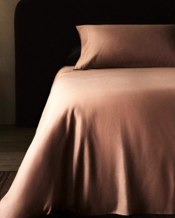 ZARA HOME (300 НИТЕЙ) ПОДОДЕЯЛЬНИК ИЗ САТИНА, РОЗОВЫЙ