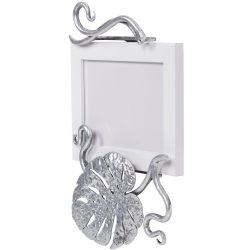 Фоторамка Monstera Deliciosa (Монстера) Античное серебро горизонтальная