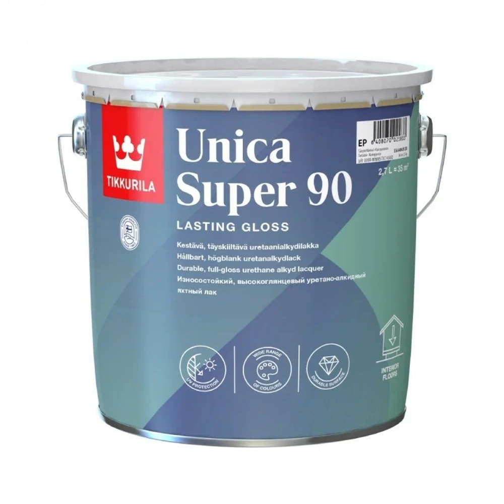 Лак глянцевый Tikkurila Unica super-90 (2,7л)
