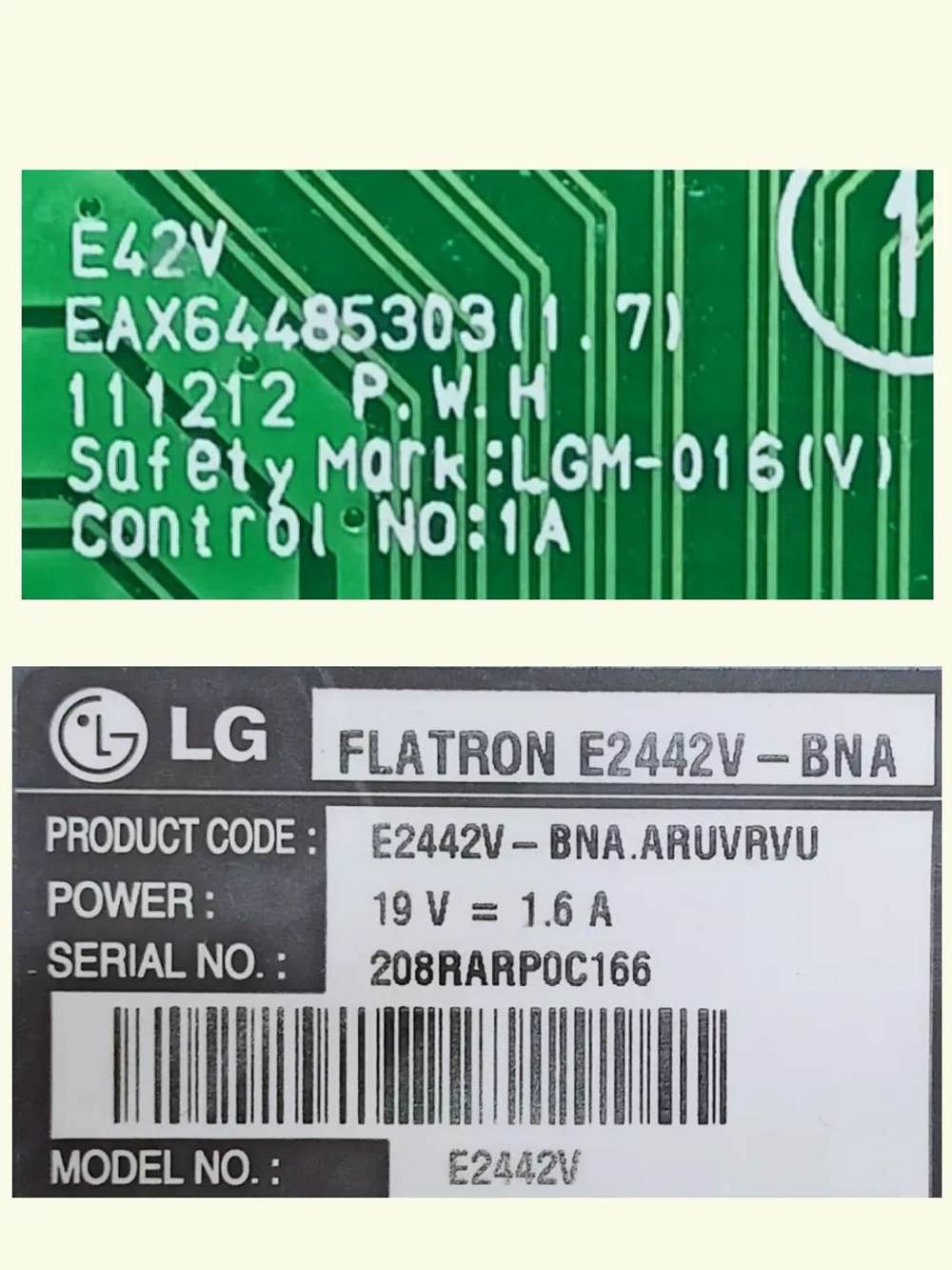 Плата монитора LG E2442