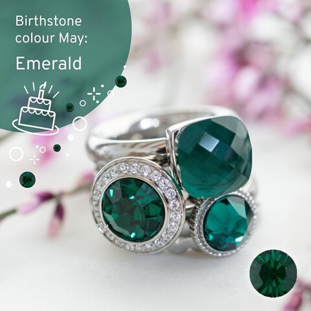 Кольцо Qudo Firenze emerald 18.5 мм 610449 G/S размер 18,5