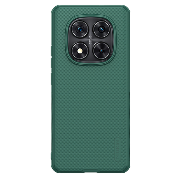Усиленный чехол зеленого цвета (Deep Green) от Nillkin для Xiaomi Redmi Note 14 Pro 5G и Mi Poco X7 5G, серия Super Frosted Shield Pro