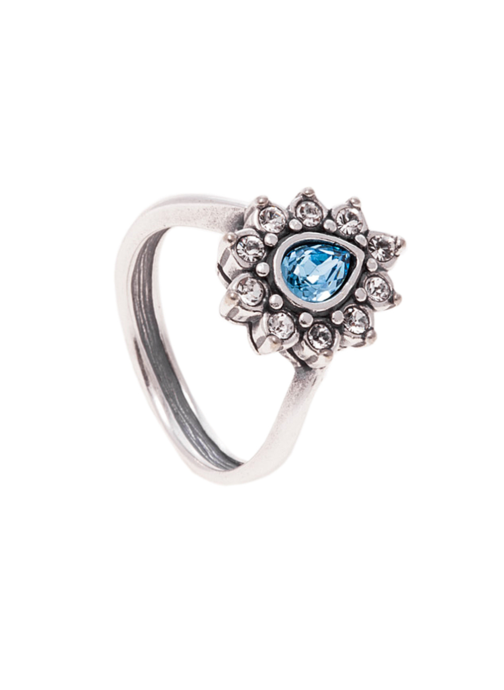 "Тионель" кольцо в серебряном покрытии из коллекции "Изумрудные мечты" от Jenavi