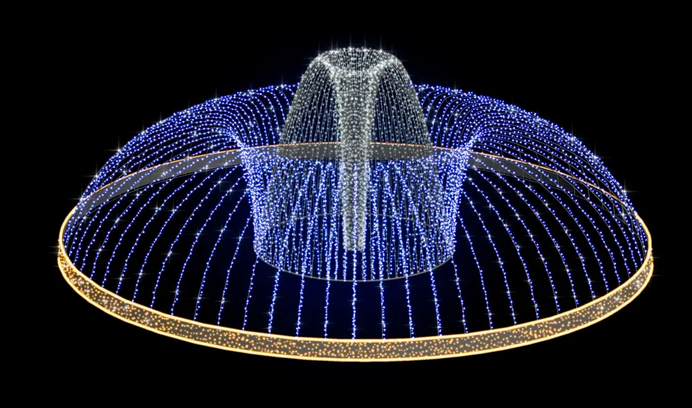 Светящийся фонтан "Зима"