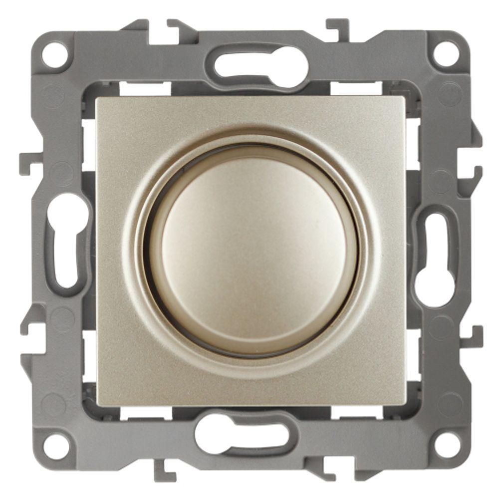 12-4101-04 ЭРА Светорегулятор поворотно-нажимной, 400ВА 230В, IP20, Эра12, шампань