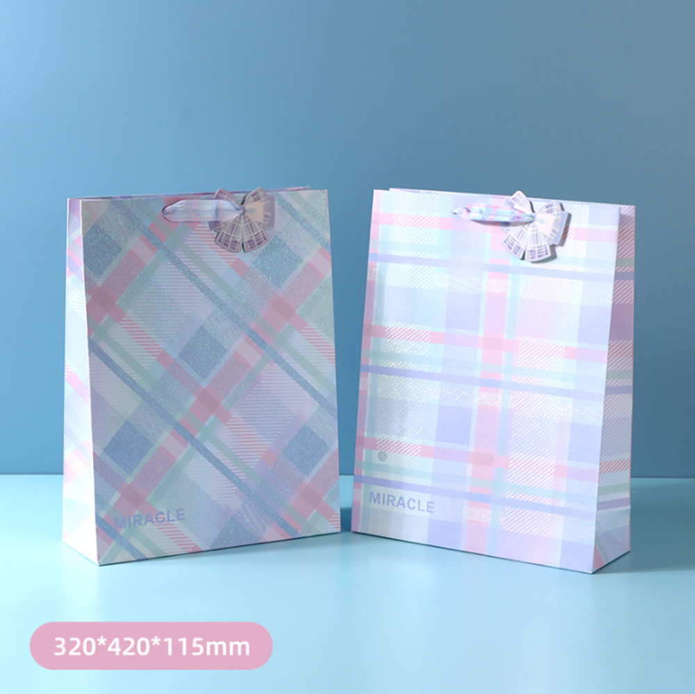 Пакет подарочный Purple Plaid