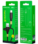 Кабель Borofone BX92 USB-Type-C 3A 1м Braided Black