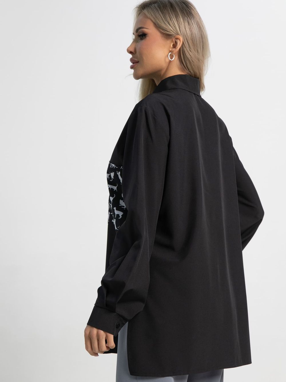 Рубашка Паола (черная) Б15481-8М LT Collection