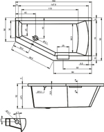 Акриловая ванна Riho GETA 160х90 L