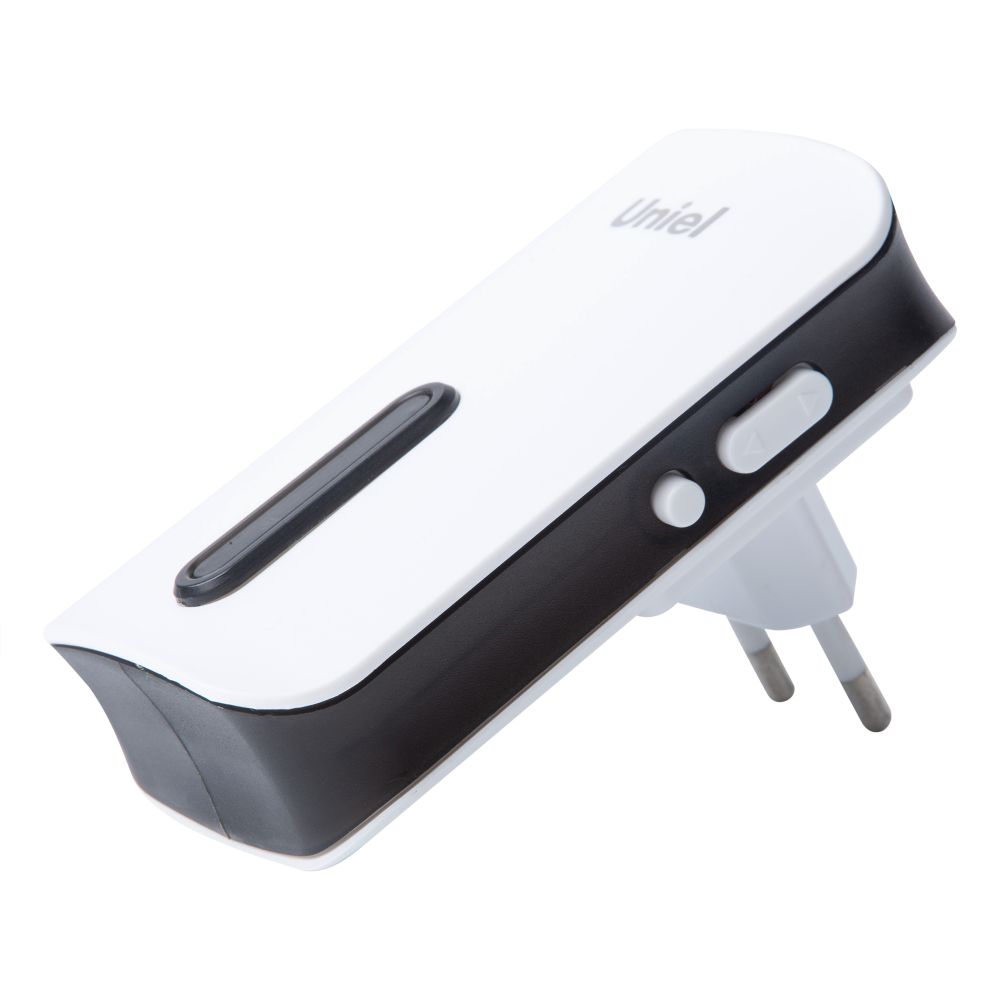 UDB-095W-R1T1-38S-BL-WH Звонок электронный. 220В. Радиус действия 150 м. Черный с белым. ТМ Uniel