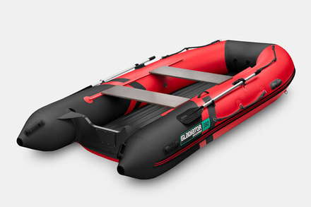 Надувная лодка GLADIATOR E380S красно-черный