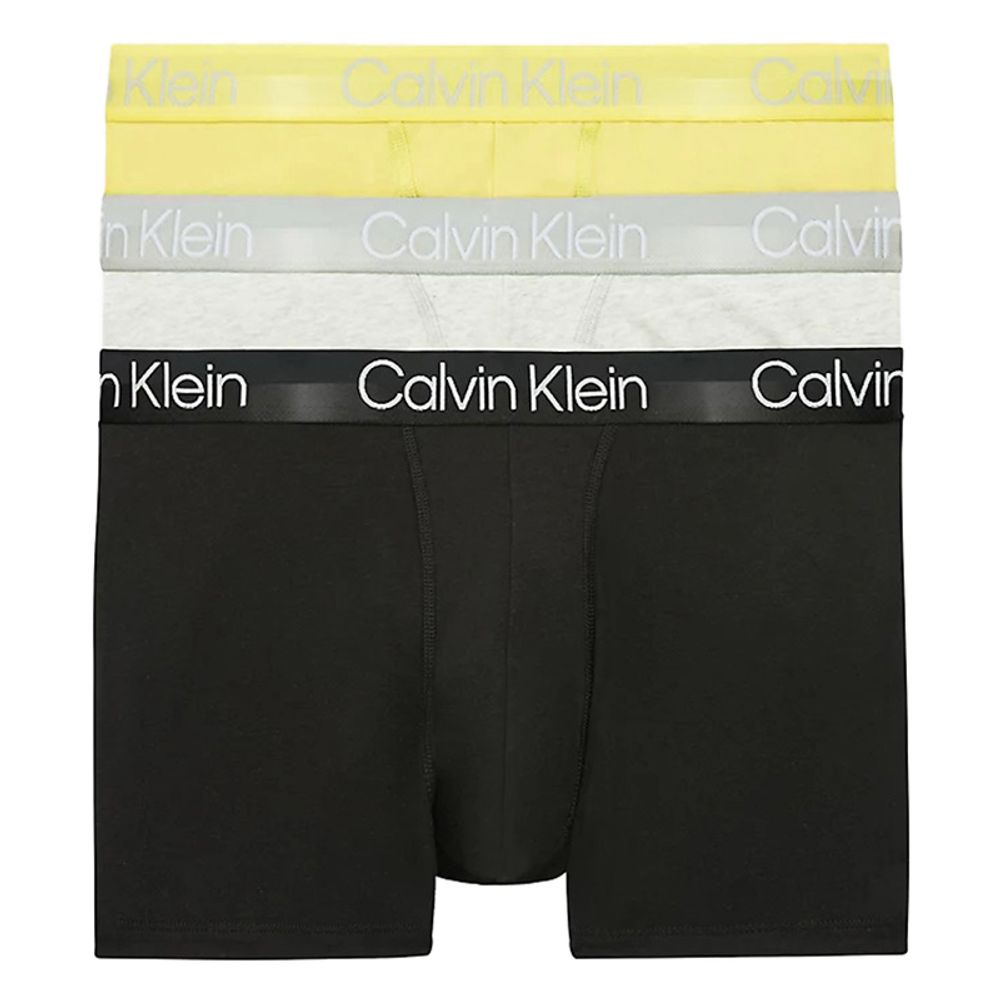 Мужские спортивные боксеры Calvin Klein Modern Structure Trunk 3P - light grey/mesquite lime/black