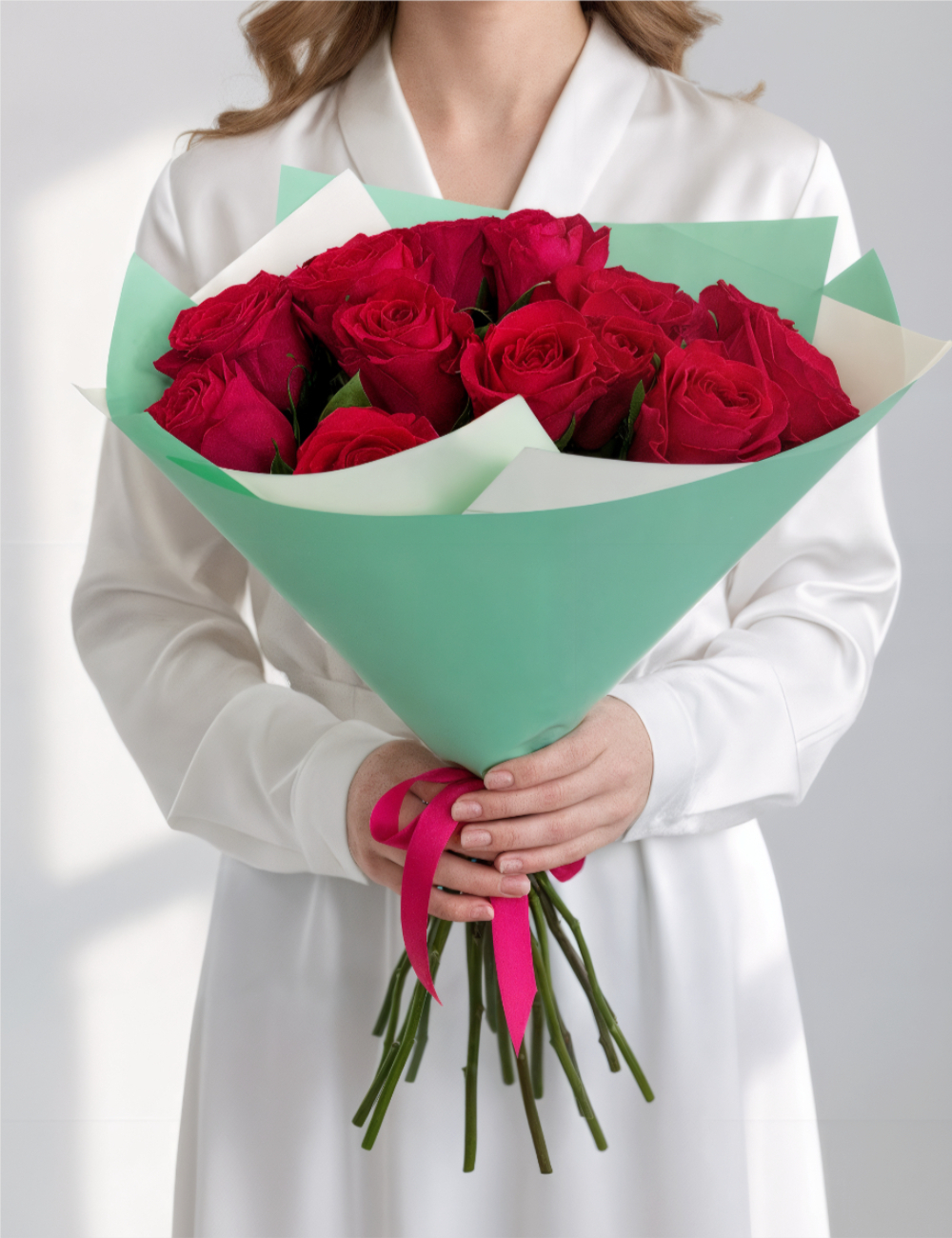 Букет из 15 красных роз