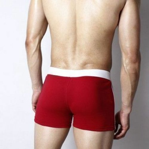 Мужские трусы домашние шорты с пуговицей Superbody Home Pants Red Button