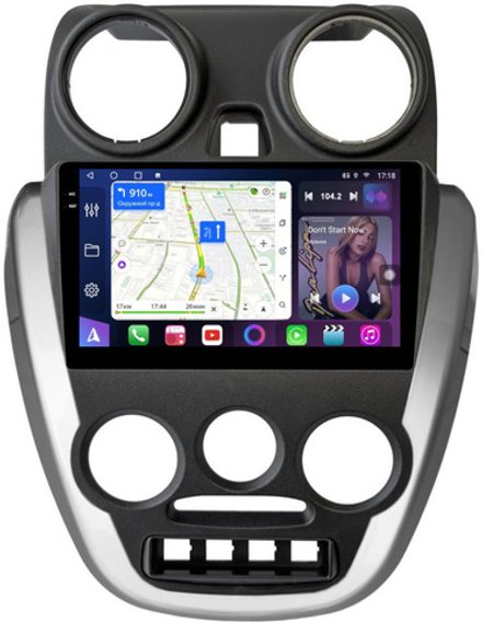 Магнитола для Lada Granta 2011-2018 (большая рамка) - FarCar 7278F2 монитор 9.5" QLED на Android 14, TS18, CarPlay, 4G SIM-слот