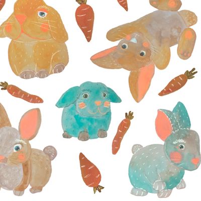 Кролики с морковками