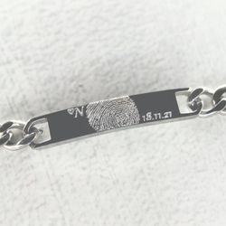 Браслет с отпечатком пальца на заказ