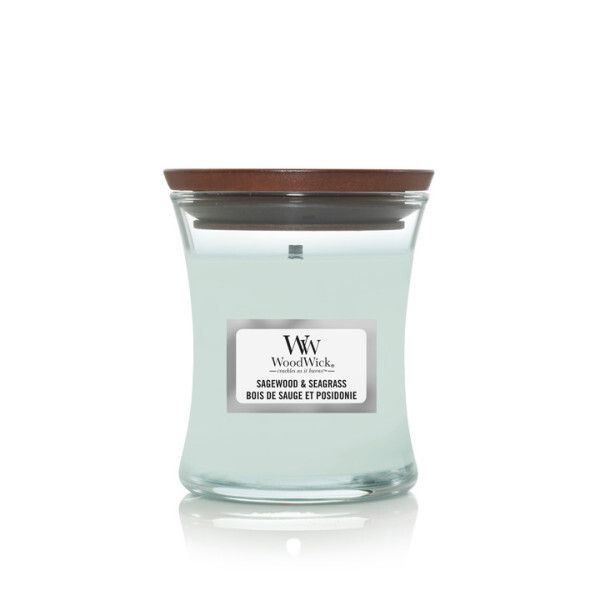 WoodWick Sagewood & Seagrass 275g.- Свеча Средняя полынь и морская трава