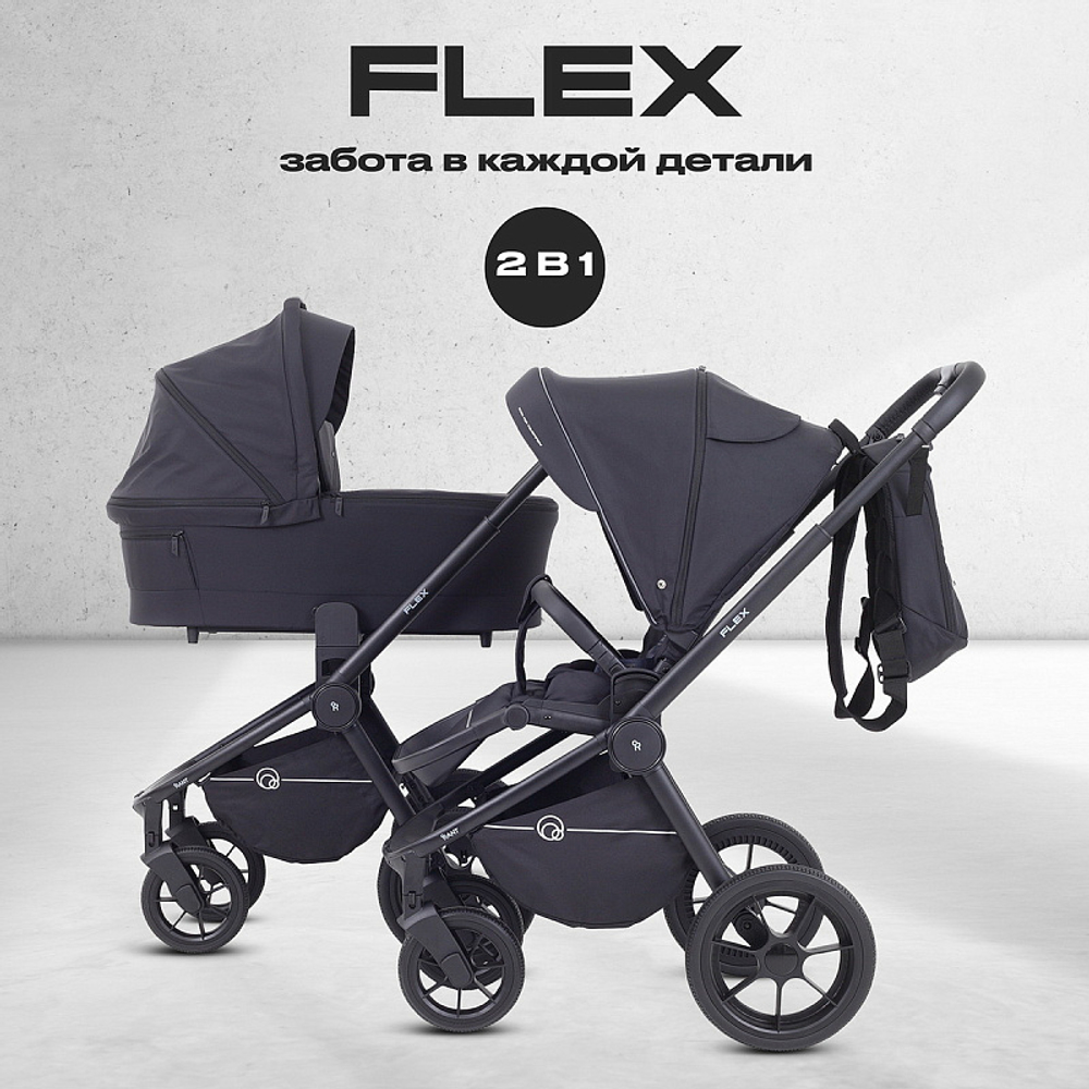 Детская коляска Rant Flex 2 в 1 RA076 Black
