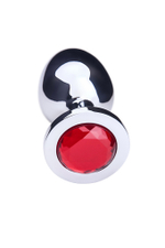 Анальная втулка с кристаллом Large красный 9 см