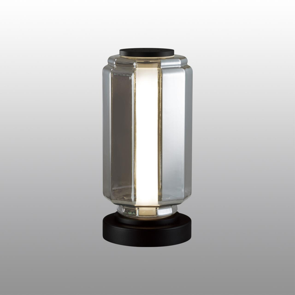 5408/10TL HIGHTECH ODL_EX24 103 черный/дымчатый/металл/стекло/акрил Настольная лампа LED 10W 3000K 700Лм JAM