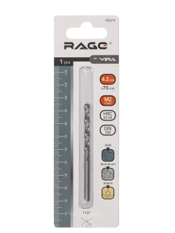 Сверло по металлу 4.2 мм P6M5 1 шт RAGE by VIRA