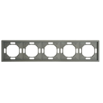 Рамка STEKKER, PFR00-5005-10 5-местная, серия Эмили, платиново-серый, soft touch 49966