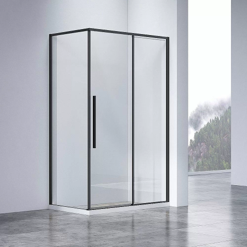 Душевой уголок Vincea SLIM-N VSR-4SN8011CLB 110x80 стекло прозрачное/профиль черный