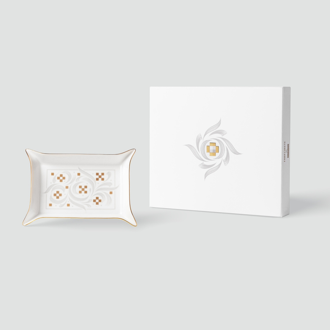 Вид-пош Farforite «Фольклор серый» в подарочной коробке