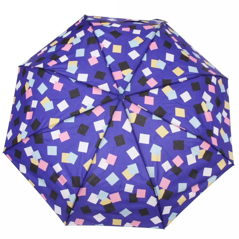 Зонт женский полуавтомат «Ultramarine - Геометрия», микс 6 цветов, 8 спиц, d-100см, длина в слож. виде 68см