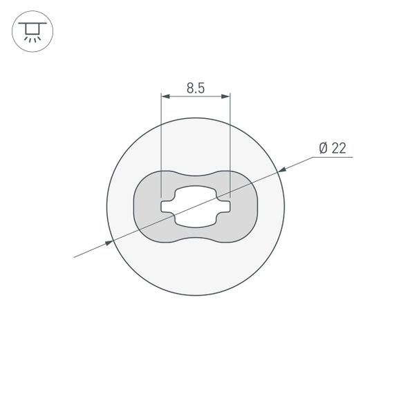 Профиль Arlight WPH-Flex-D22-360Deg-S8-5M White 045847